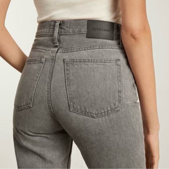 Everlane The 90’s Cheeky Jean Acid Gray Grey Ankle Cropped High Rise Button 25 - Picture 4 of 15